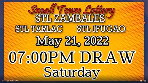 STL Tarlac, STL Zambales & STL Ifugao 7PM, LIVE DRAW May .